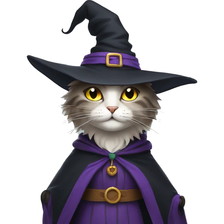 Cat witch emoji