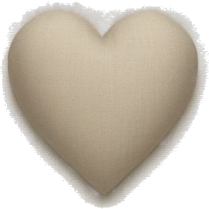 A heart in a soft beige tone, with a light texture of linen or natural fabric. This heart would give the impression of softness and comfort, recalling the cocooning and warm spirit. emoji