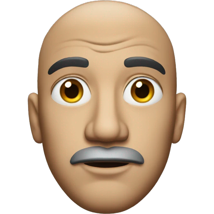 photorealistic serious man emoji