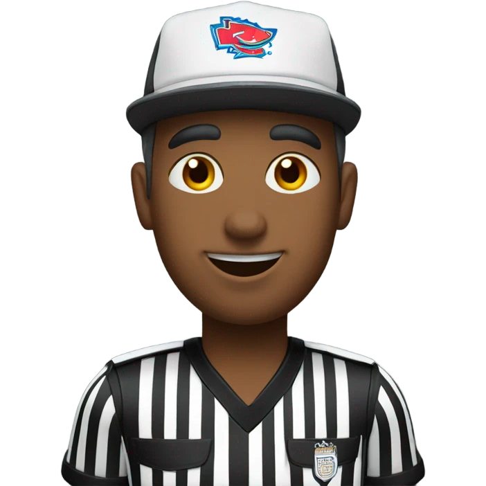 Referee wearing a Kansas city hat  emoji