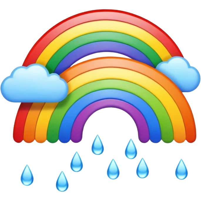 rainbow rainy day  emoji