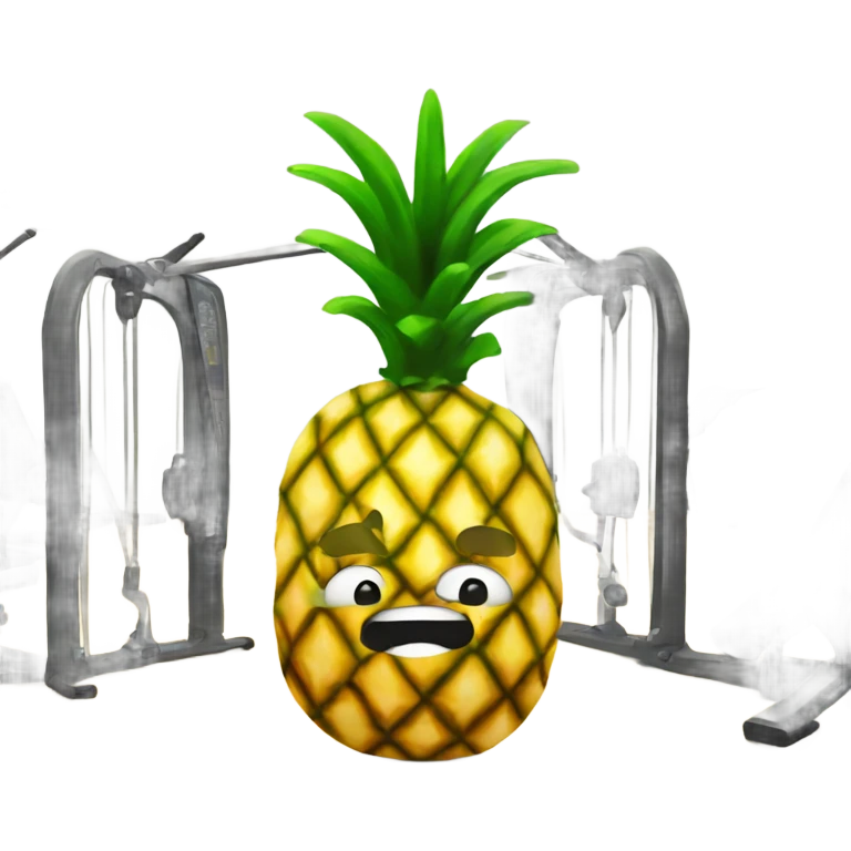 pineapple in the gym emoji