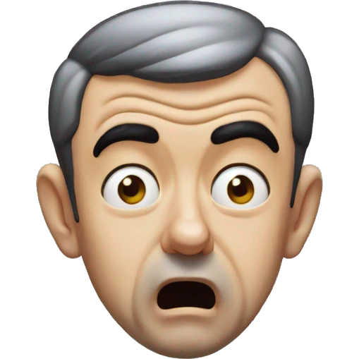 mr bean grabs his head emoji