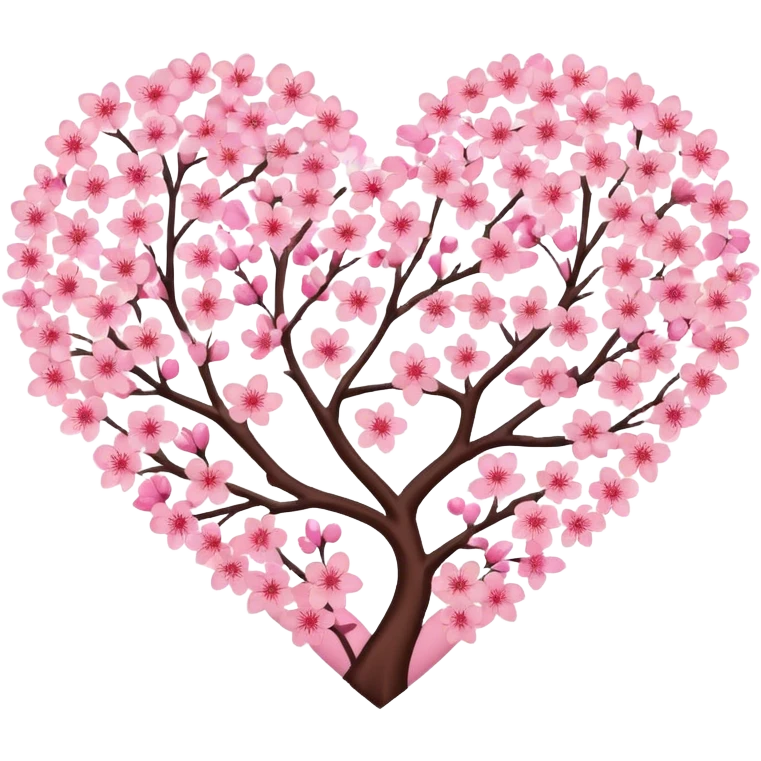 Cherry Blossom Heart emoji