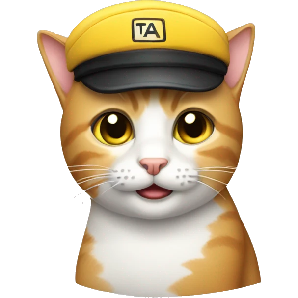 cat drive taxi emoji