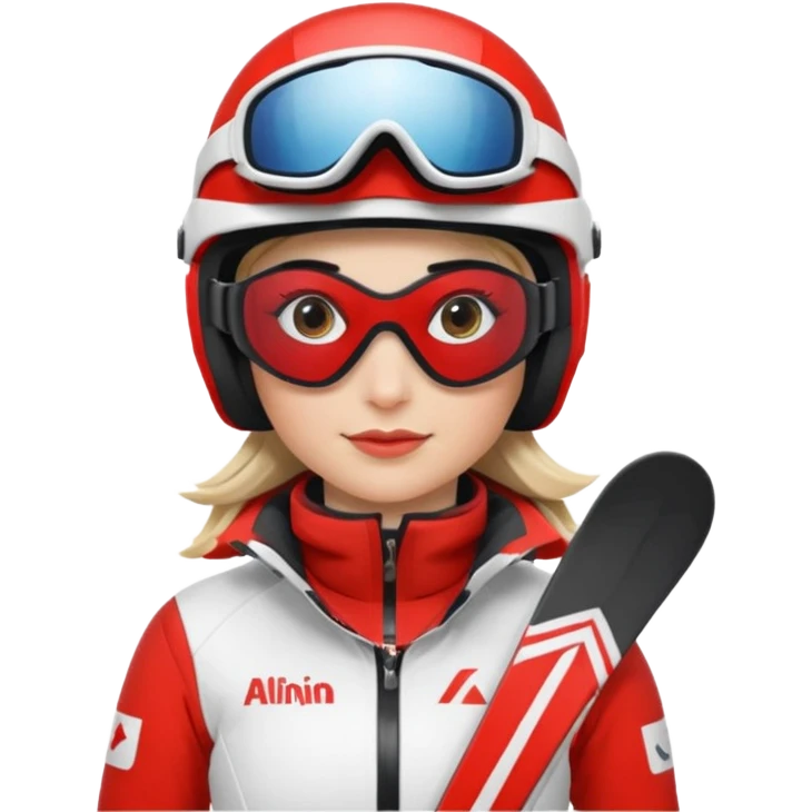 Female Alpine skiing emoji