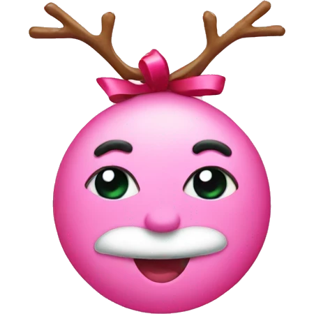 Christmas pink emoji