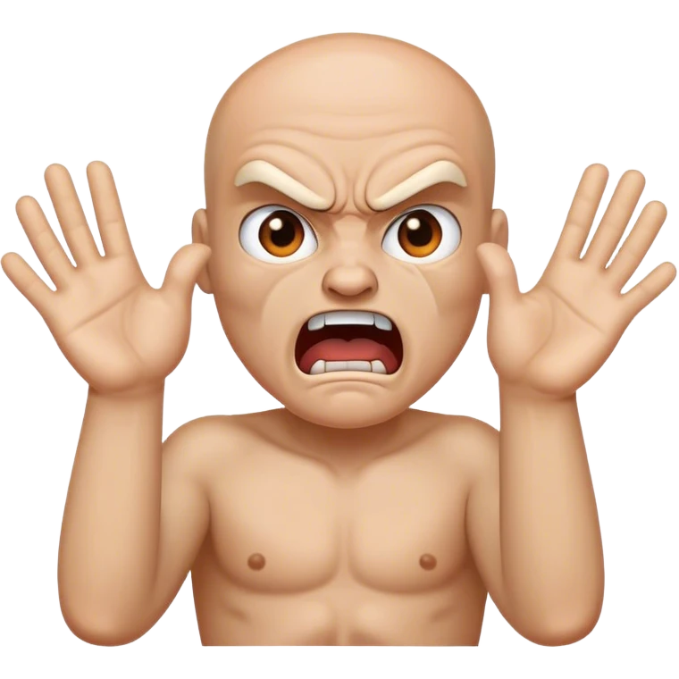 Very angry emoji waving hands aggressive emoji