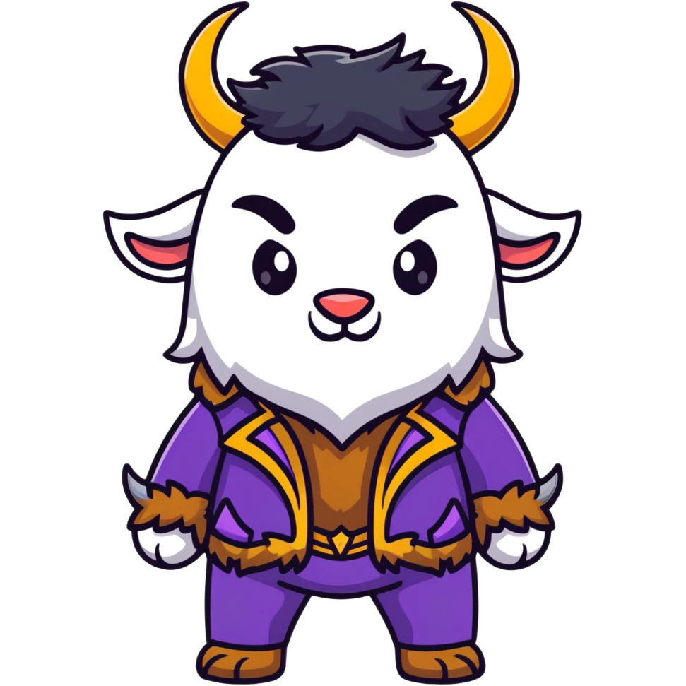 Beast from Beauty and the Beast with human-like mouth and facial expression, still with horns and fur, wearing prince outfit emoji