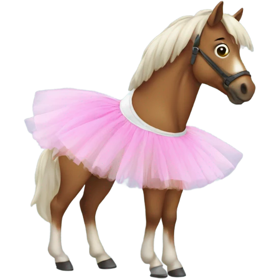 Horse wearing a tutu emoji