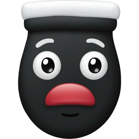 black color Christmas mittens  emoji