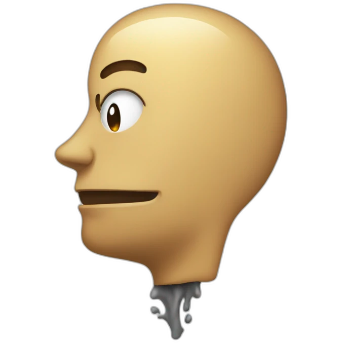 exploating head waiting to nine o'clock emoji