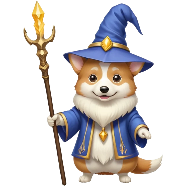 Corgi wizard emoji