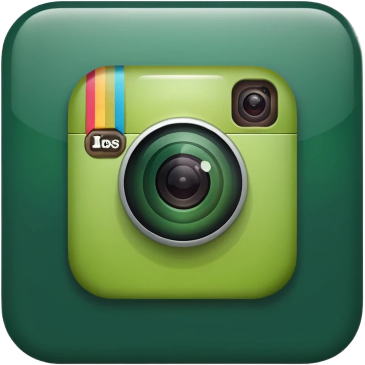 
dark green instagram icon emoji