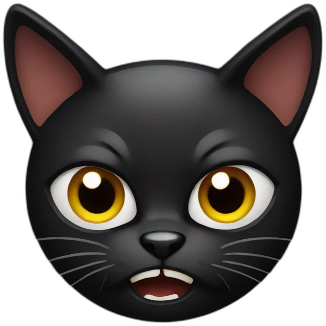 angry black cat emoji
