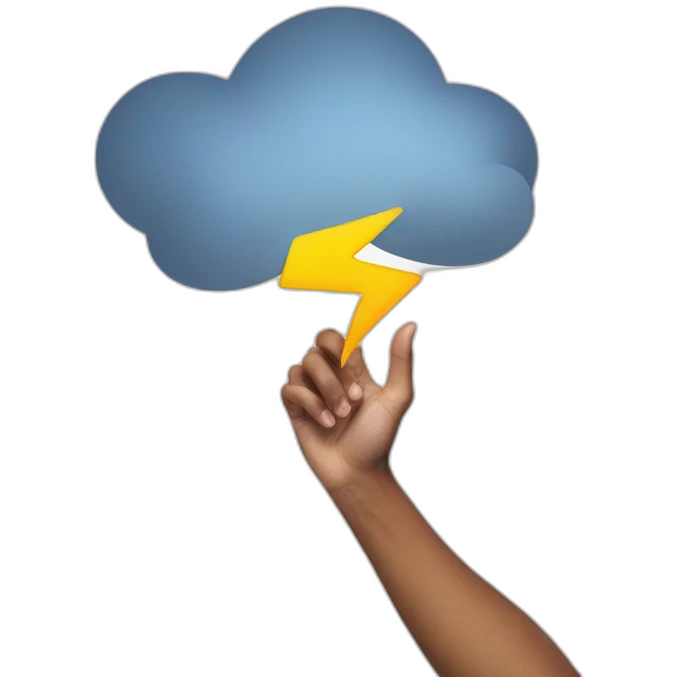 lightning speech bubble emoji