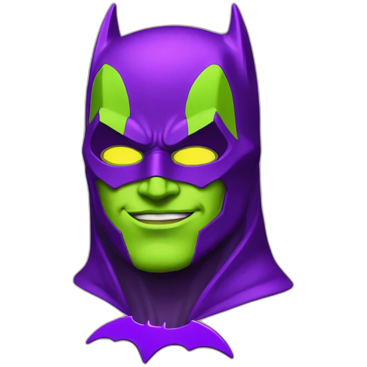 lemon-green-and-purple-neon-batman emoji