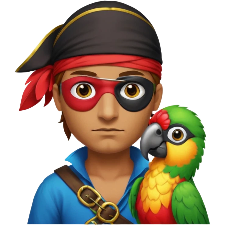 pirate and parrot emoji