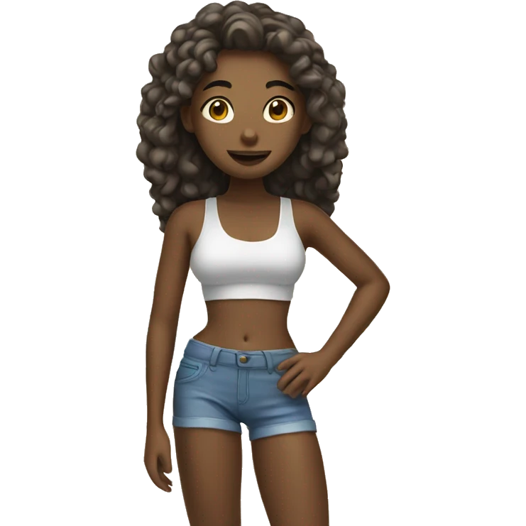 Girl on beach emoji