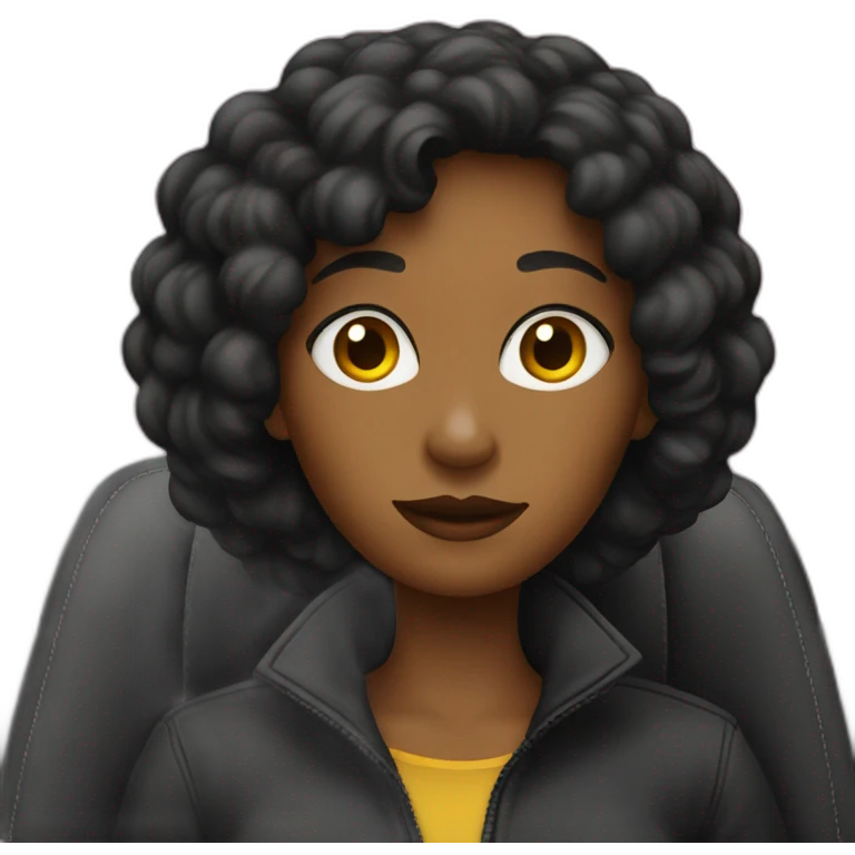 Femme noir dans voiture emoji