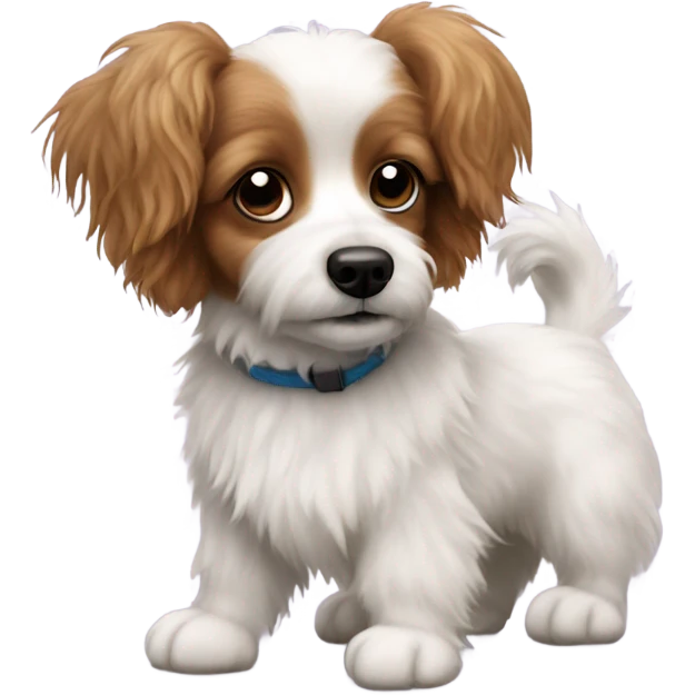 Fluffy Papillon poodle Jack Russell emoji