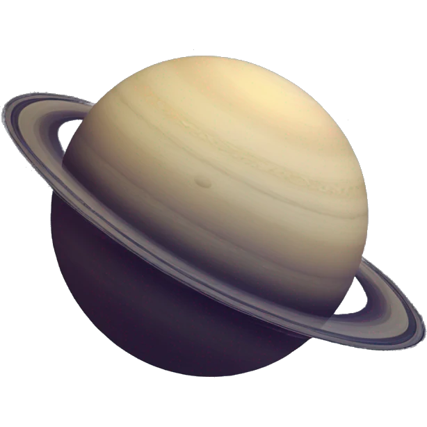 Saturn with stars around it emoji