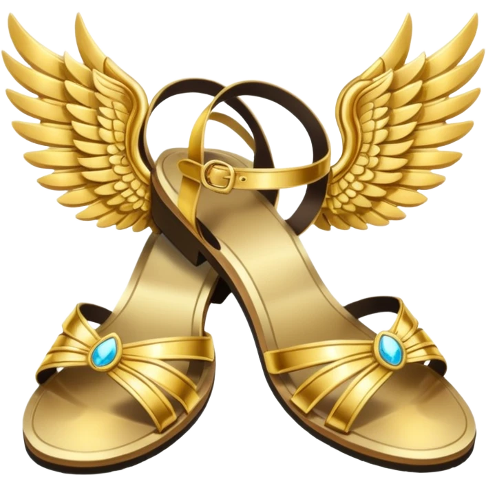  gold winged sandals emoji