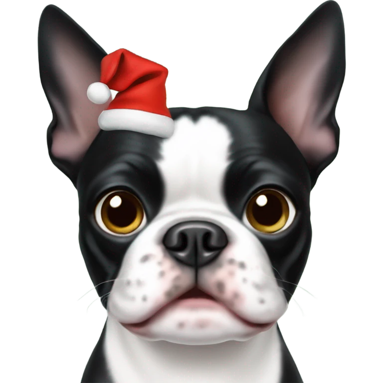 Boston terrier Christmas  emoji
