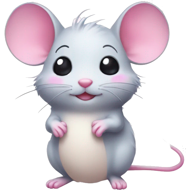 little kawaii cute fairy mouse emoji
