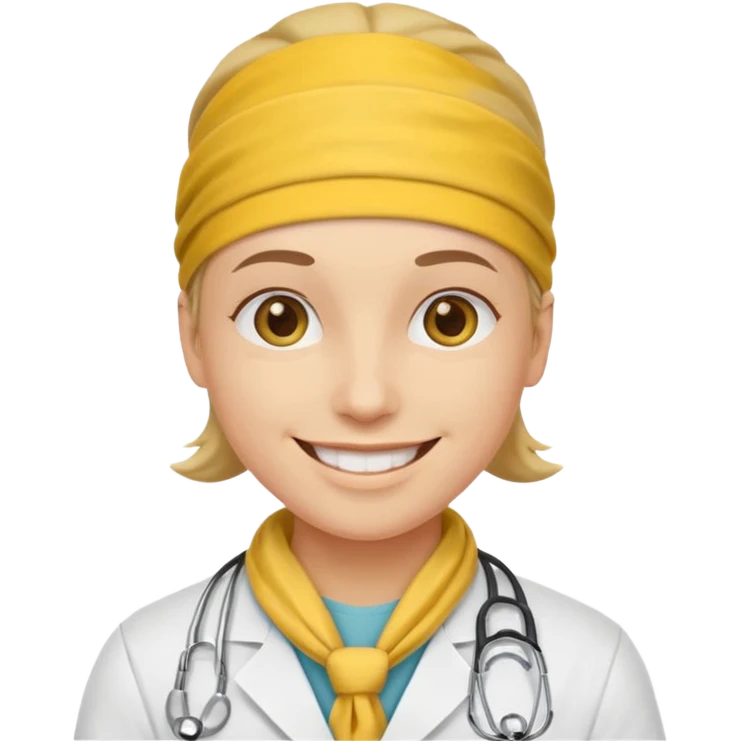 doctor with yellow bandanna emoji