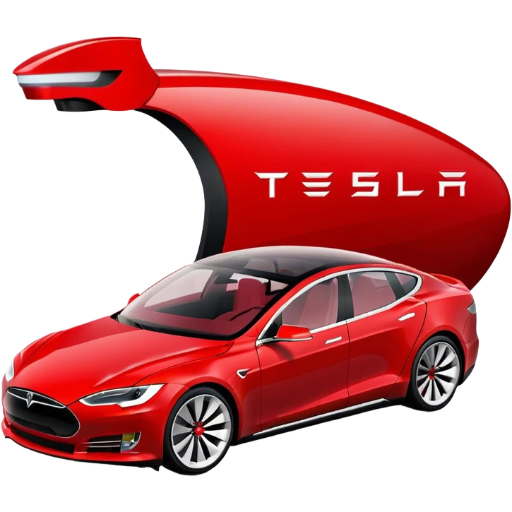 Tesla Model S - Tesla (Model Year: 2022) (Iconic colour: Red) emoji