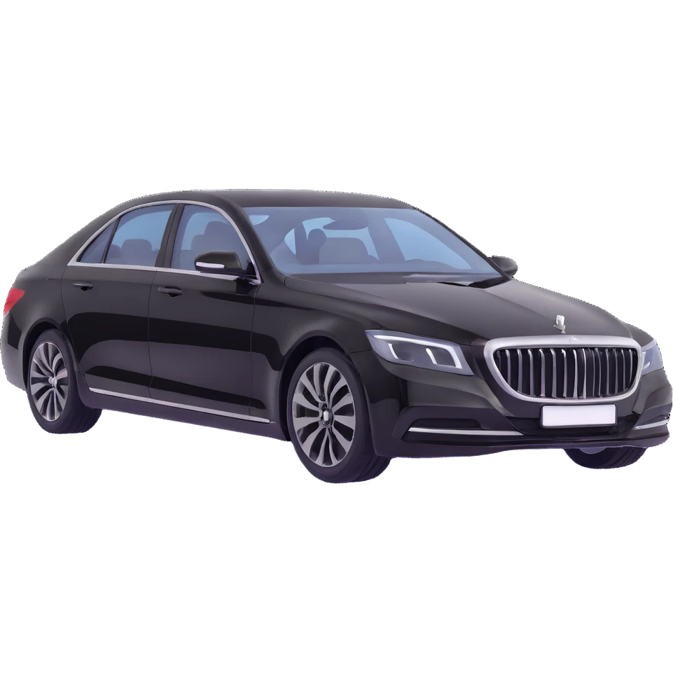 Place a clear plastic film beside the black luxury sedan, not touching the car, to show it is about to be applied, elegant 3D look emoji