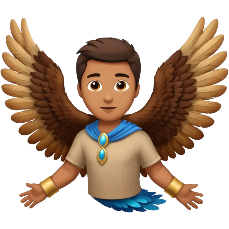A man flying with wings emoji