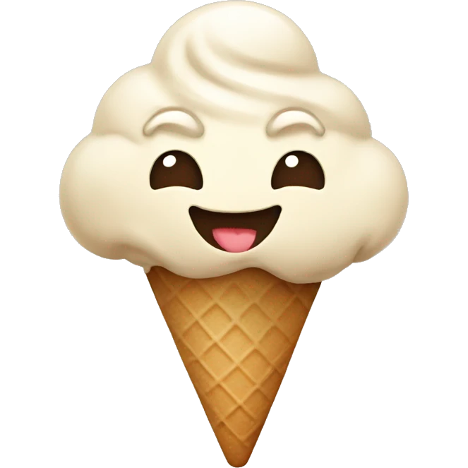 Ice crean beige  emoji