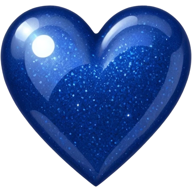 navy blue glitter heart emoji