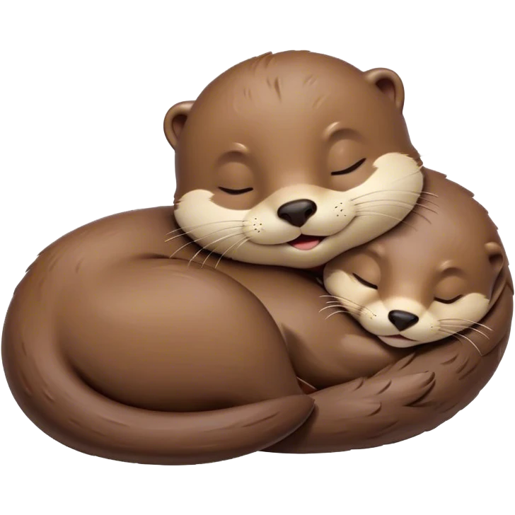 Meme-Worthy Cute Sleeping Otter Portrait Emoji, Head resting peacefully with a contented smile, showcasing a sleek, streamlined build and a luxuriously soft brown Fur, eyes shut in a serene, restful nap, Simplified yet hilariously adorable features, highly detailed, glowing with a soft, drowsy light, high shine, relaxed and utterly lovable, stylized with an air of playful laziness, bright and heartwarming, soft glowing outline, capturing the essence of a comically sleepy otter, so meme-worthy it feels like it could instantly become the next viral sensation of adorable slumber! emoji