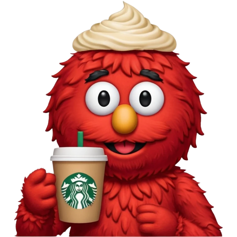 Elmo met starbucks emoji