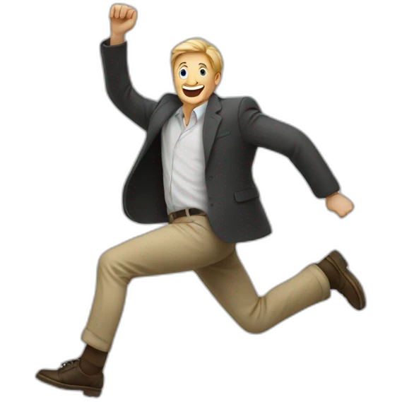 whit man jumping  emoji