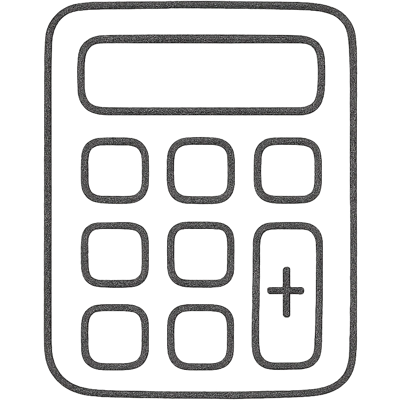 Japanese hand-drawn style pink theme soft and cute calculator icon for mobile home screen emoji