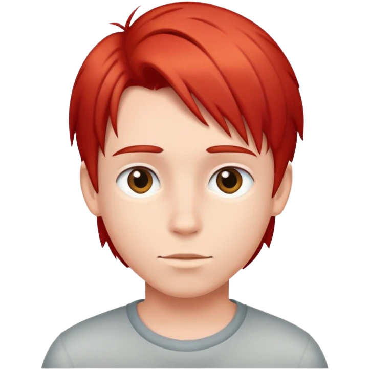 A boy with red straight hair  emoji