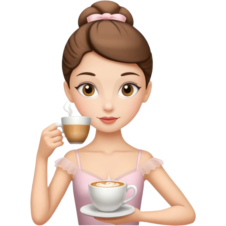ballerina sipping cappuccino emoji