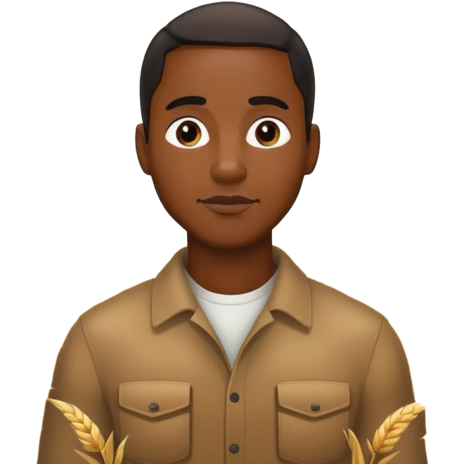 Black guy in field  emoji