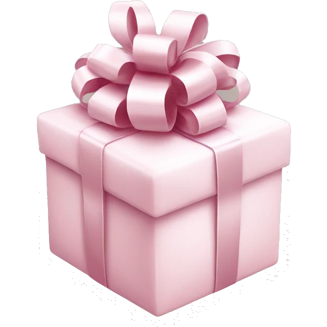 Light pink Christmas gifts under a white Christmas tree  emoji