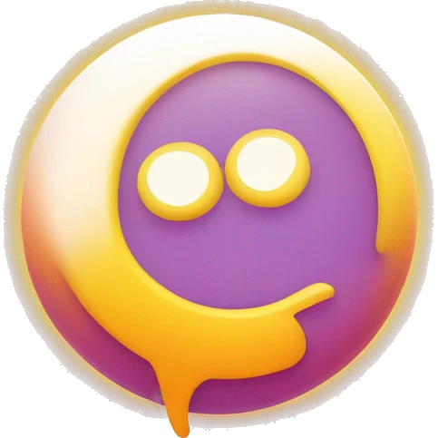 A circular Twitch-style emoji, yellow to orange gradient background, stylized white "F" in the center, conveying energy and excitement. emoji