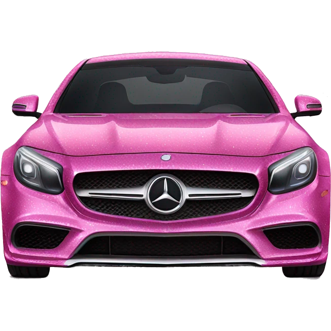 Mercedes with pink glitter paint job emoji