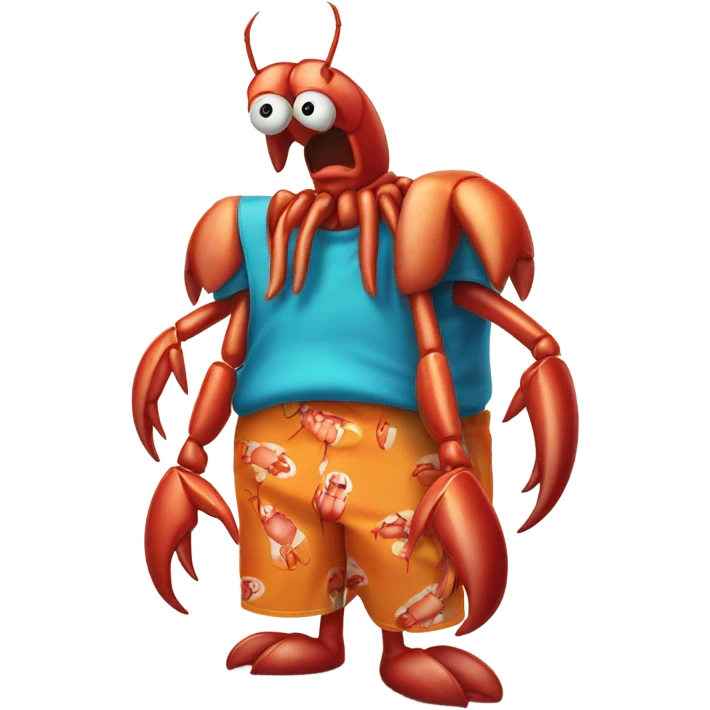 Lobster and swim short suffering  emoji