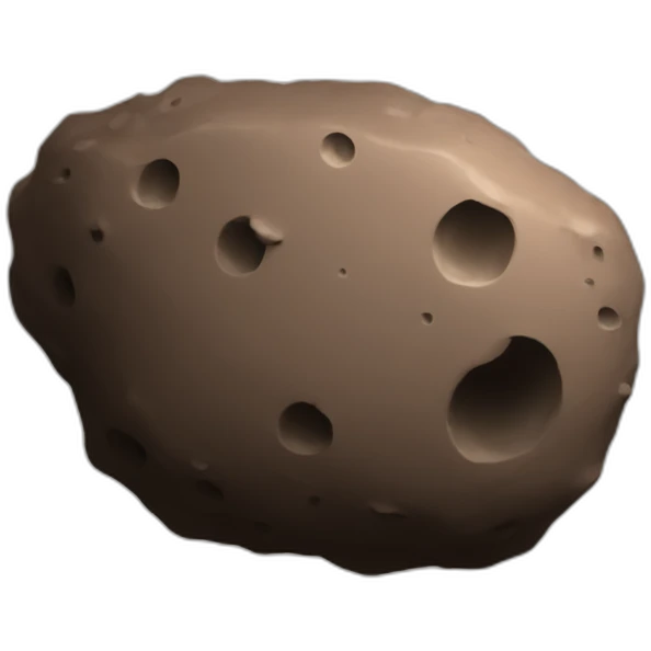Asteroid, brown emoji