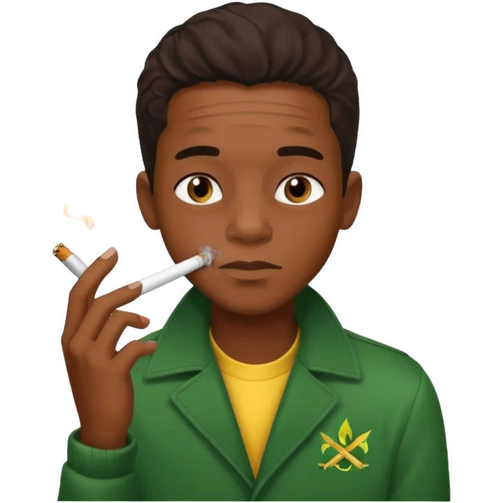 Jamaican boy smoking emoji