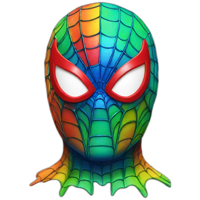 Rainbow spider-man mask emoji