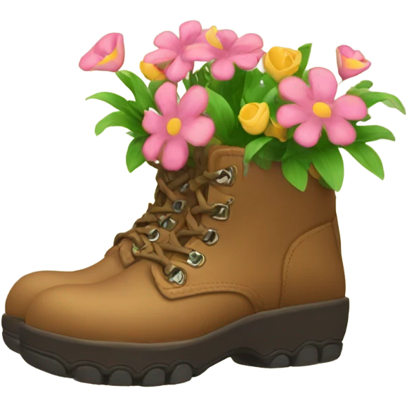 boots with flowers inside emoji